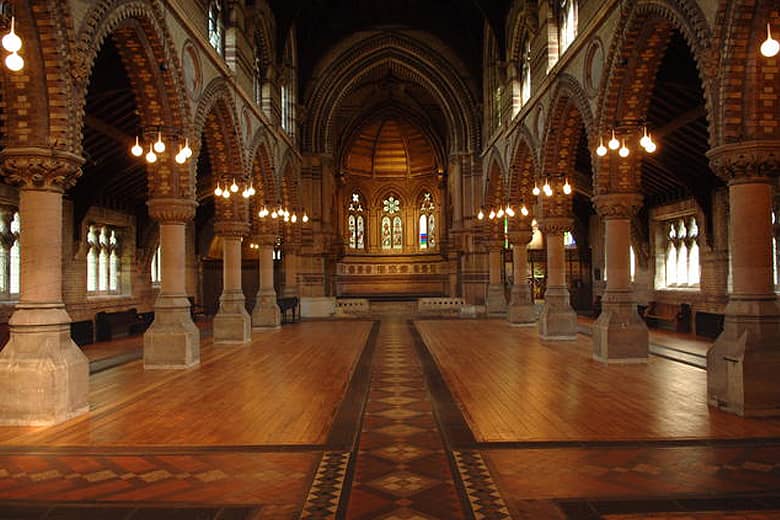 The nave of St Stephen's, Hampstead — home of Belsize Theatre